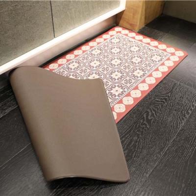 China Modern Absorbent Vinyl Washable Style Kitchen Floor Counter Mats Water Adhesive-protective for sale