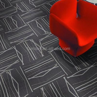 China Washable Soundproof Custom American Style 100% Nylon PVC Backing Floor Office Carpet Tiles for sale