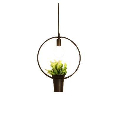 China Scandinavian RTS kitchen table style vintage hanging lamp with plant pot for sale