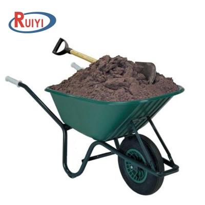 China European Garden Labor 100L Wheelbarrow With Plastic Tray Green for sale