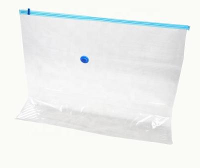 China Sustainable Vacuum Seal Zip Lock Plastic Bag , Jumbo Closet Vacuum Bag for sale