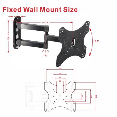 China High Quality ROHS Cold Rolled Steel Full Motion 26 Inch Led TV TV Cabinet LCD Wall Bracket Wall Mount for sale