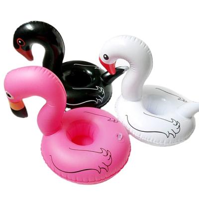 China Viable Cheap Inflatable Flamingo Drink Holder Pool Floats For Swimming Poolside Party for sale