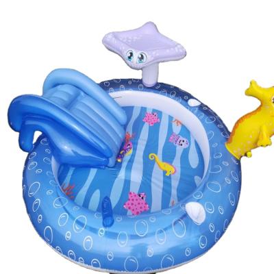 China Funny Inflatable Water Entertainment Game Swimming Pool With Slide For Kids for sale