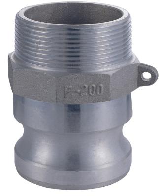 China Aluminum Cam groove coupling adapter with male thread control  Type F MIL-A-A-59326 for sale