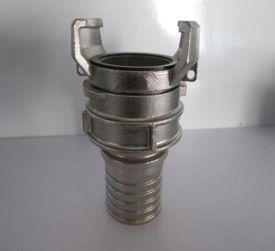 China Stainless steel EN 14420-8 Guillemin Coupling with multi-serrated hose tail and lock ring for sale