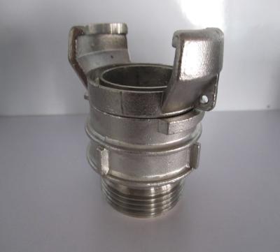 China SS316 Stainless steel Coupling with male thread and lock ring EN 14420-8 for sale