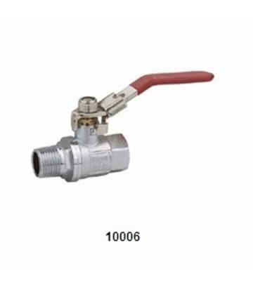 China Brass forging Ball Valve 10006 with locking handle Chrome plating 600PSI(male-female) for sale