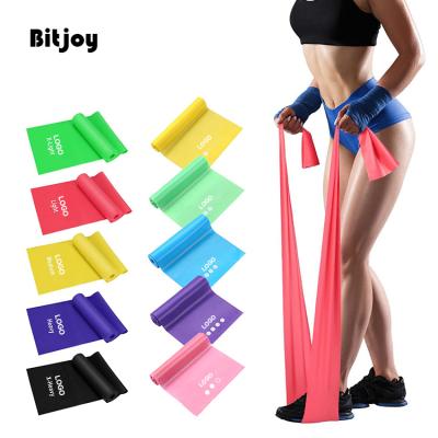 China Bitjoy Non-slip Wholesale Resistance Bands Long Leg Hip Booty Loop Resistance Band Set Yoga Exercise Gym Fitness Workout Bands for sale