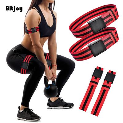 China Anti Slip Resistance Bands Custom Printed Bitjoy Blood Restriction Resistance Band Glutes Booty Hip Band for sale