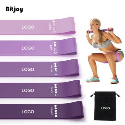 China Non-Slip Resistance Bands Custom Bitjoy New Arrival Fitness Exercise Resistance Band Latex Booty Band Set for sale