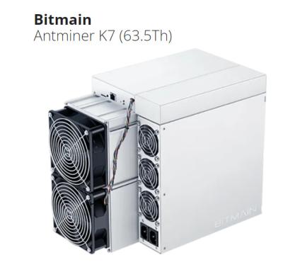 中国 Bitmain ASIC抗夫のAntminer K7 58T 63.5T 3080W抗夫のBlockchain新しいKDAの硬貨 販売のため