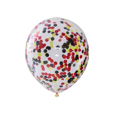 China Gift Toy 12 Inch 100 Pcs Decoration Wholesale Transparent Latex Confetti Colorful Balloon for sale