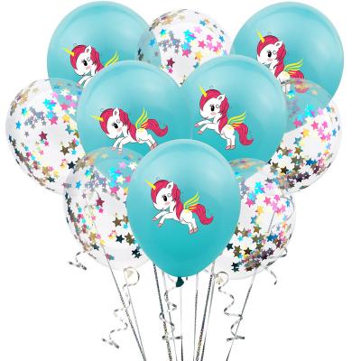 China Gift Toy 10 Pcs 12 Inch Unicorn Theme Latex Balloon for Kids Baby Shower Birthday Party Supplies Decorations Set for sale