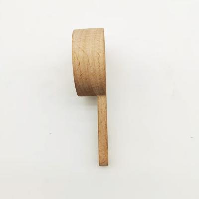 China Viable Custom Made Bamboo Tea Powder Spoon Wooden Beech Wood Coffee Bean Measuring Scoop for sale