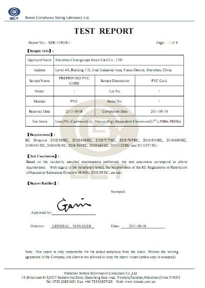 RoHS - Shenzhen Chuangxinjia Smart Technology Co., Ltd.