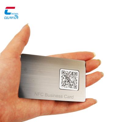 China Customized Waterproof/Waterproof Design Qr Metal Business Card Black Metal Nfc Contactless Card for sale