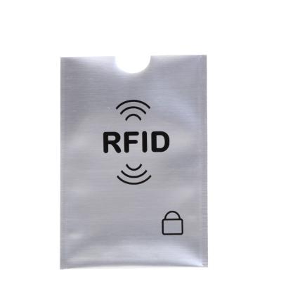 China Protect Bank Card Anti Theft RFID Contactless Safe Protector Blocking RFID ID Card Sleeves Holder Aluminum Foil Credit Card Sleeve for sale