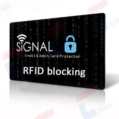 China Credit Card Signal Blocking RFID Card Wallet Using / 13.56Mhz Data Protection RFID NFC Card Blocker for sale