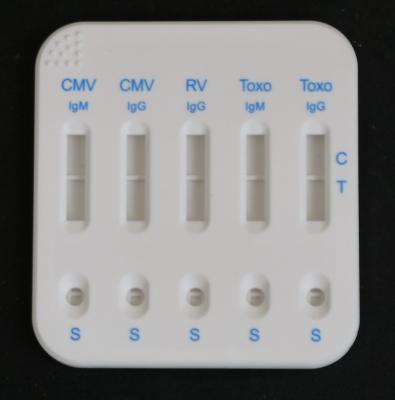 China CMV IgM/IgG RV IgG TOXO IgG/IgM Kombinationskassette Empfindlichkeit Kolloidgold-Urin-Test-Kassette zu verkaufen