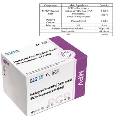 중국 원숭이두병 바이러스 실시간 PCR 키트 MPXV 구강구조 검진 구강구조 검진 판매용