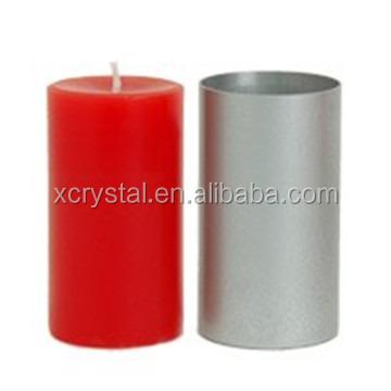 China Top Quality Decorating Indoor Waterproof Aluminum Metal Pillar Candle Mold 2 x 5 Candle Making Kit for sale