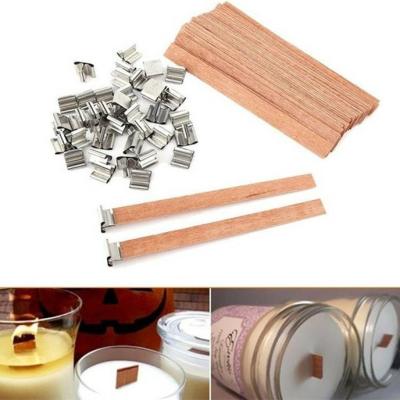 China 2022 Hot Selling Bulk Wood Wicks Premium Quality Factory Flameless Wicks For Candle Making Cross Shape for sale