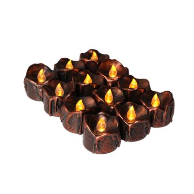 China Battery Operated Flickering Candles TEALIGHT Halloween Decor LED Tea Light Flameless Candles for sale