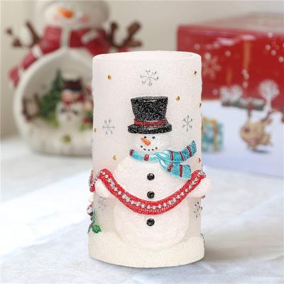 China High Quality Modern Style Festival Design Christmas Tree Snowman Christmas Men Flameless Color Led Candle Home Decoration Custom Candle for sale