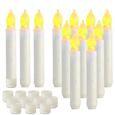 China Timer White Moving Paraffin Wax Battery Operated Led Candle Light For Holiday Decoration for sale