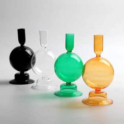 China Home Decoration Home Decor Glass Candle Holder Luxury for sale