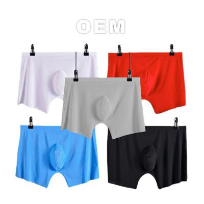 China Anti-Bacterial Men Underwear Boxer Stretch  Comfortable Pure color Mens Underwear With Pouch Quick Dry Soft Breathable Custom Boxers For Men for sale