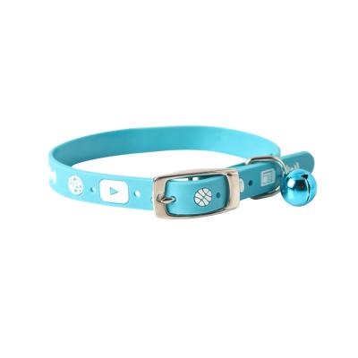 China Metal Detachable Buckle TPU Eco-friendly Waterproof Cat Collar for sale