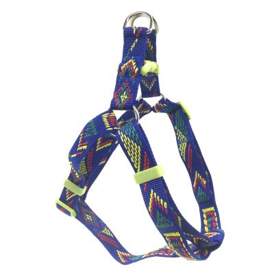 China Custom vintage knitted design for dog harness and leash, classic step in harness set for sale