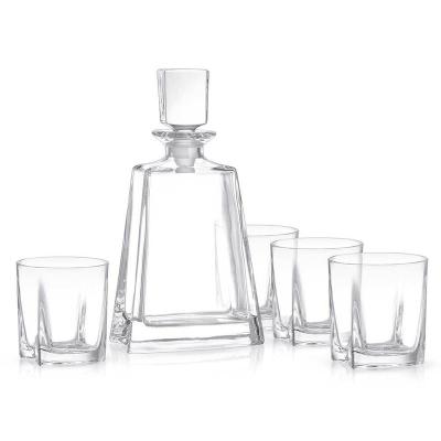 China Modern Luxury Old Fashioned Crystal Cup Decanter Whiskey Glass Set for sale