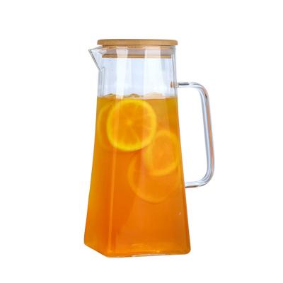 China High Temperature And Explosion-proof High Glass Household Juice Kettle Borosilicate Hot Water Pot Large Capacity Teapot Cold for sale