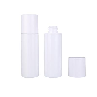 China Household products wholesale 100ml small cosmetic white plastic bottle for makeup remover with screw cap for sale