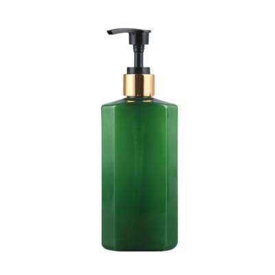 China Cosmetic Factory 250ml Green Empty Plastic Shampoo Bottle Squeeze Bottles With Hand Wash Lotion Pumps for sale