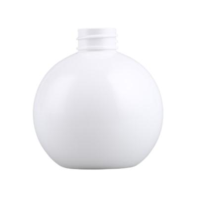 China Hot Selling Empty White Plastic 250ml Ball Shape PET Personalized Shampoo Bottles From Cosmetic Manufacturer for sale