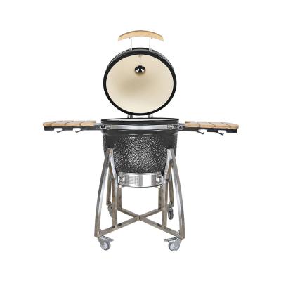 China Adjustable Size AUPLEX Kamado Style 21 Inch Ceramic Charcoal BBQ Grill Kamado Grill for sale