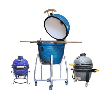 China Adjustable Height Auplex Grill Kamado Smoker Joe Grill 21inch BBQ Ego Ceramic Charcoal Grill for sale