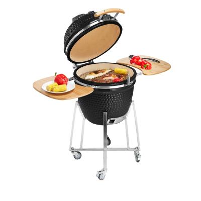 China Outdoor Cart Ceramic Charcoal Kamado BBQ Grill Stainless Steel Classic All Colors Grill for sale