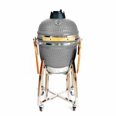 China Cart Factory Sell Commercial Ceramic Grill Machine 18Inch Barbecue Smoker Kamado Grill for sale