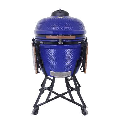 China Adjustable Height Ready To Ship Auplex 24 Inch 24 Egg Blue Outdoor Kamado Grill for sale