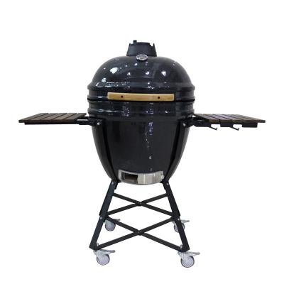 China Adjustable Height Outdoor Garden Use 23.5 Inch Ceramic Barbecue Grill Kamado Oven for sale