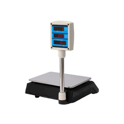 China Tare ACS 208 + Scale 30kg 40kg Digital Price Calculation Platform Scale Manual Price Scale for sale