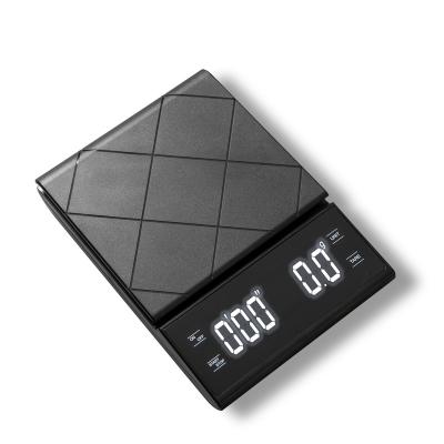 China High Quality Electronic Measuring Scale Mini Digital Coffee Scale Household Kitchen Coffee Timer Weight for sale