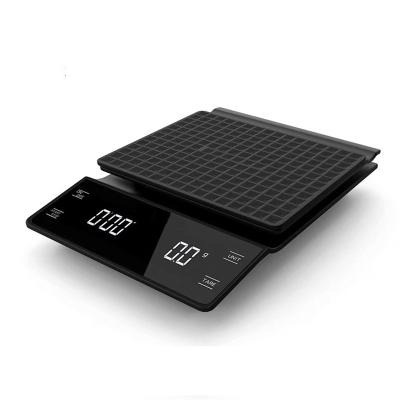 China Cafe kitchen measures 2022 no. 1 In Sales Stylish Coffee Weighing Tools Electronic Digital Timer Coffee Scale for sale