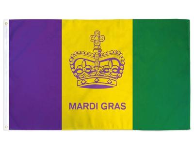 China Wholesale Tuesday Bunting Hot Sale 3x5 Banner Party FLY Mardi Gras Flag Holiday Decoration for sale