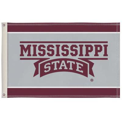 China Custom Stripes FLYING Bulldogs NCAA Stars & Bulldogs NCAA Outdoor Flag 90 x 150 cm Mississippi State Flag Banner for sale